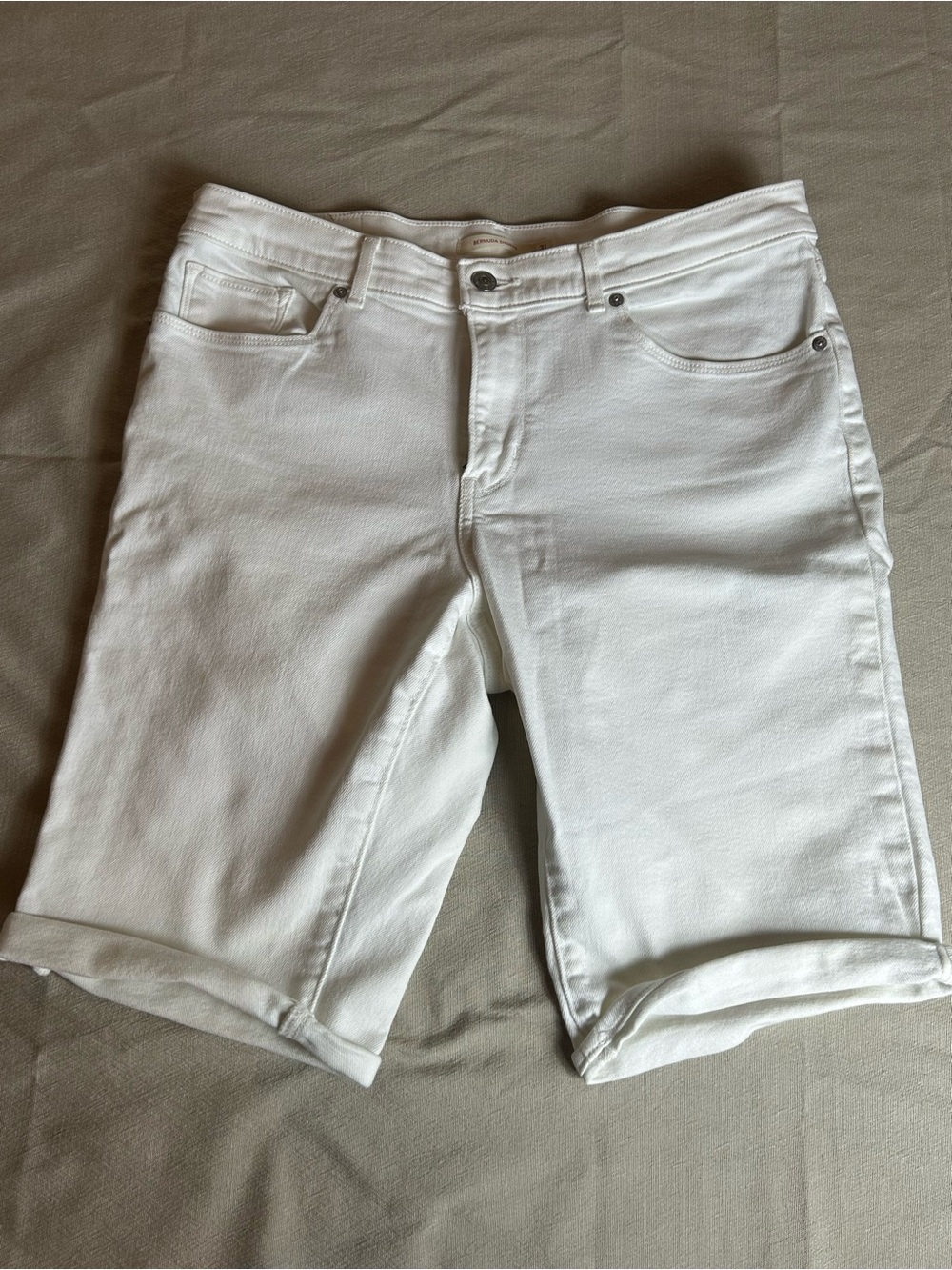 Levi's White Denim Jean Shorts